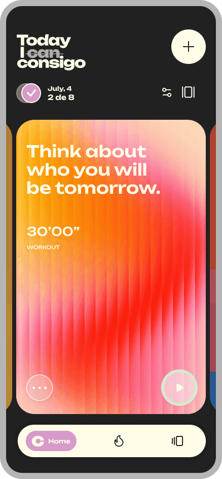 Consigo APP: Dark Theme Screen