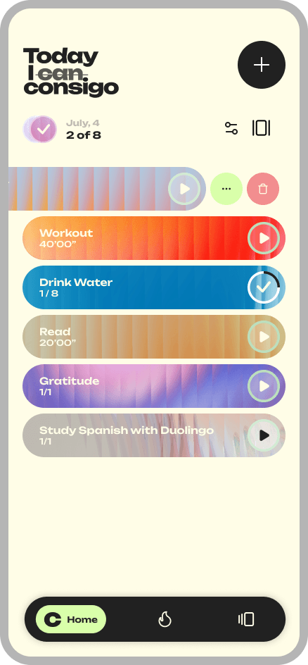 Consigo APP: List Mode Screen