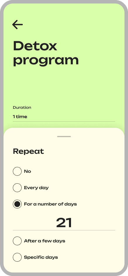 Consigo APP: Custom Challenges Screen