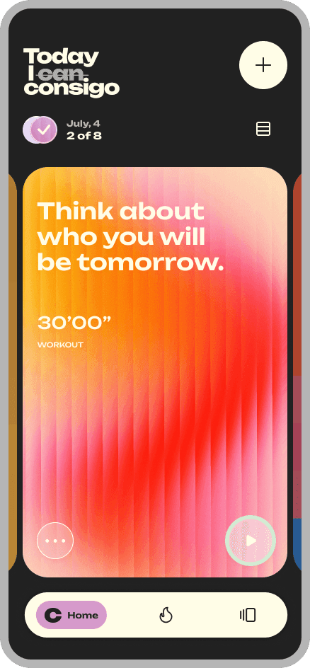Consigo APP: Dark Theme Screen