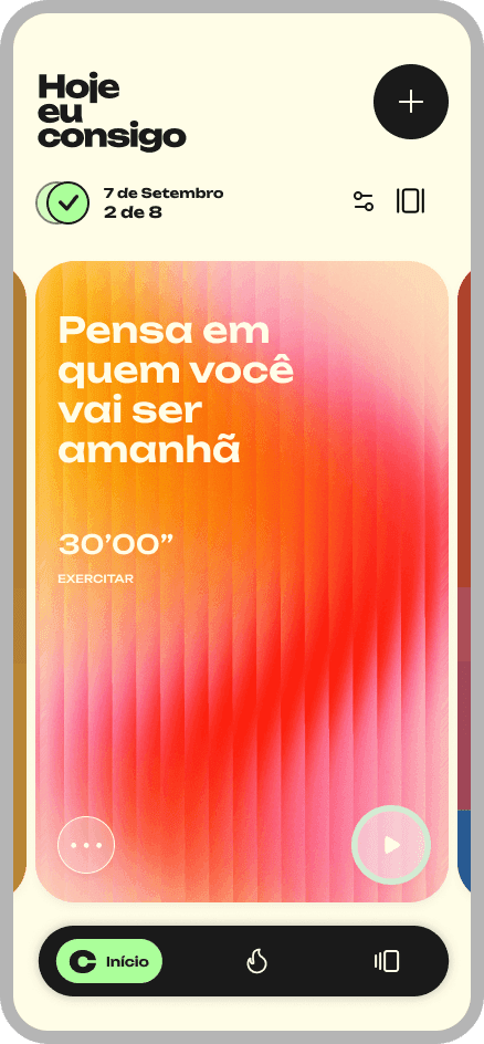 Consigo APP: Tela Modo Cartão