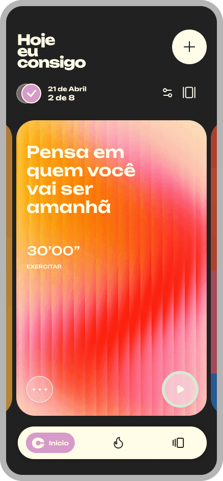 Consigo APP: Tela de Tema Escuro