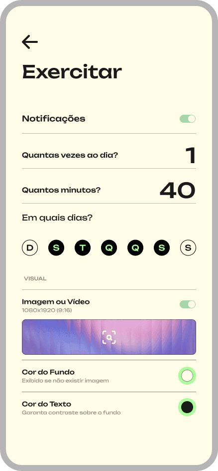 Consigo APP: Tela de Modelos Editáveis